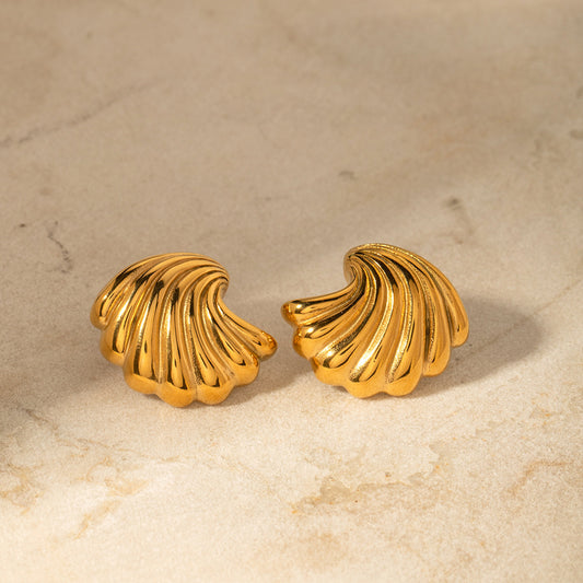 Gold Shell Earrings